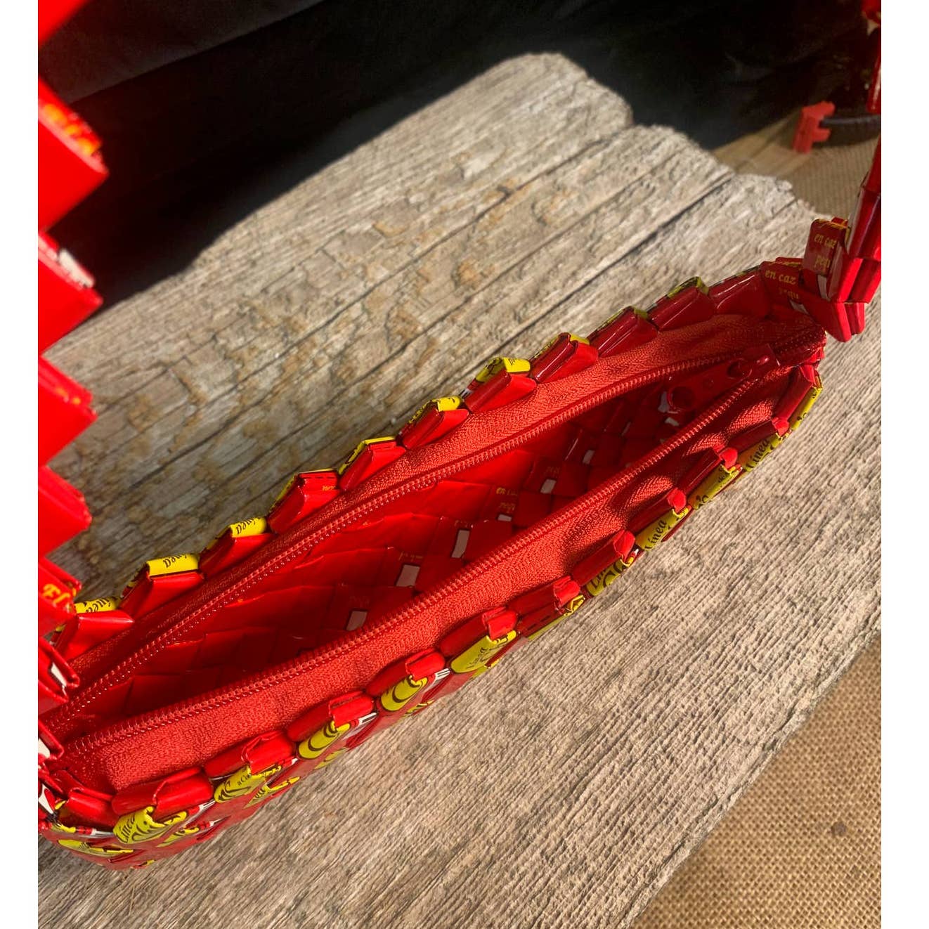 Candy Wrapper Clutch- Handmade