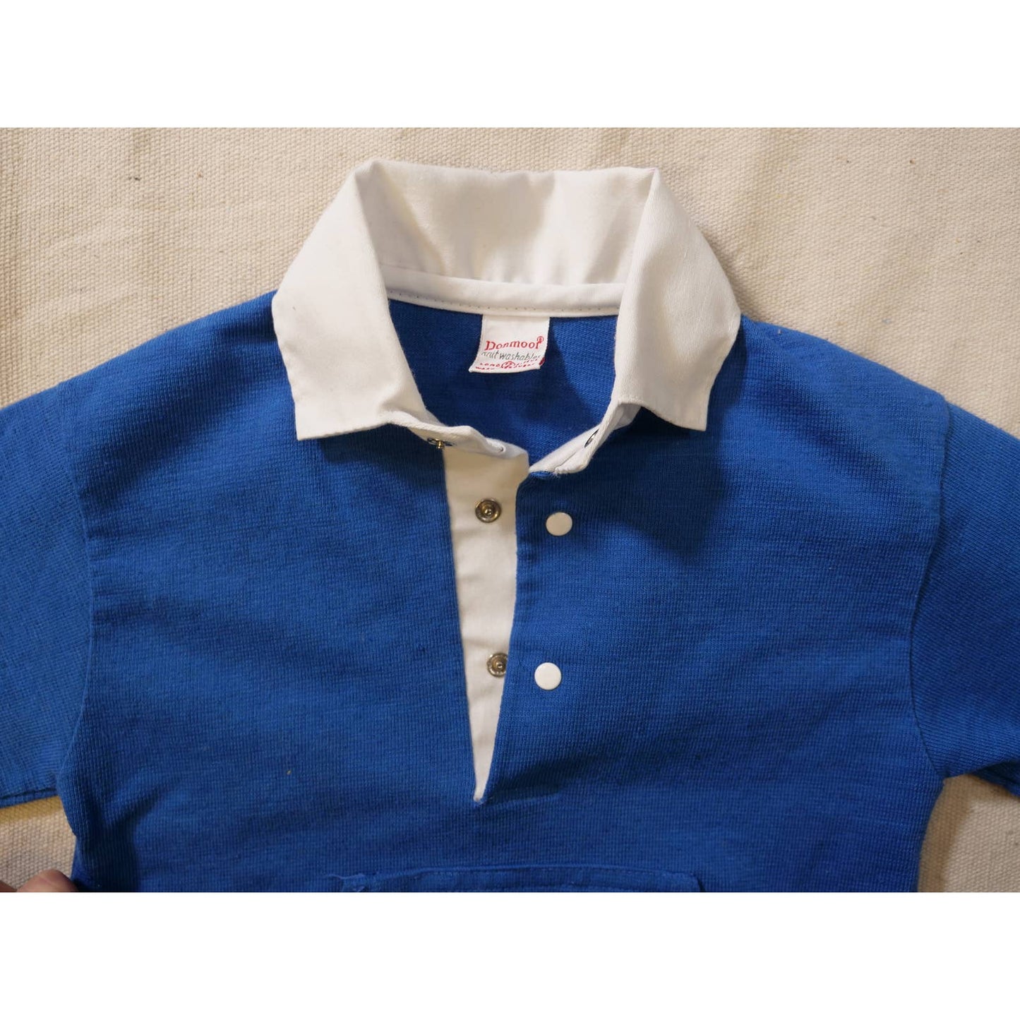 Vintage Donmoor Long Sleeve Boys Polo Shirt