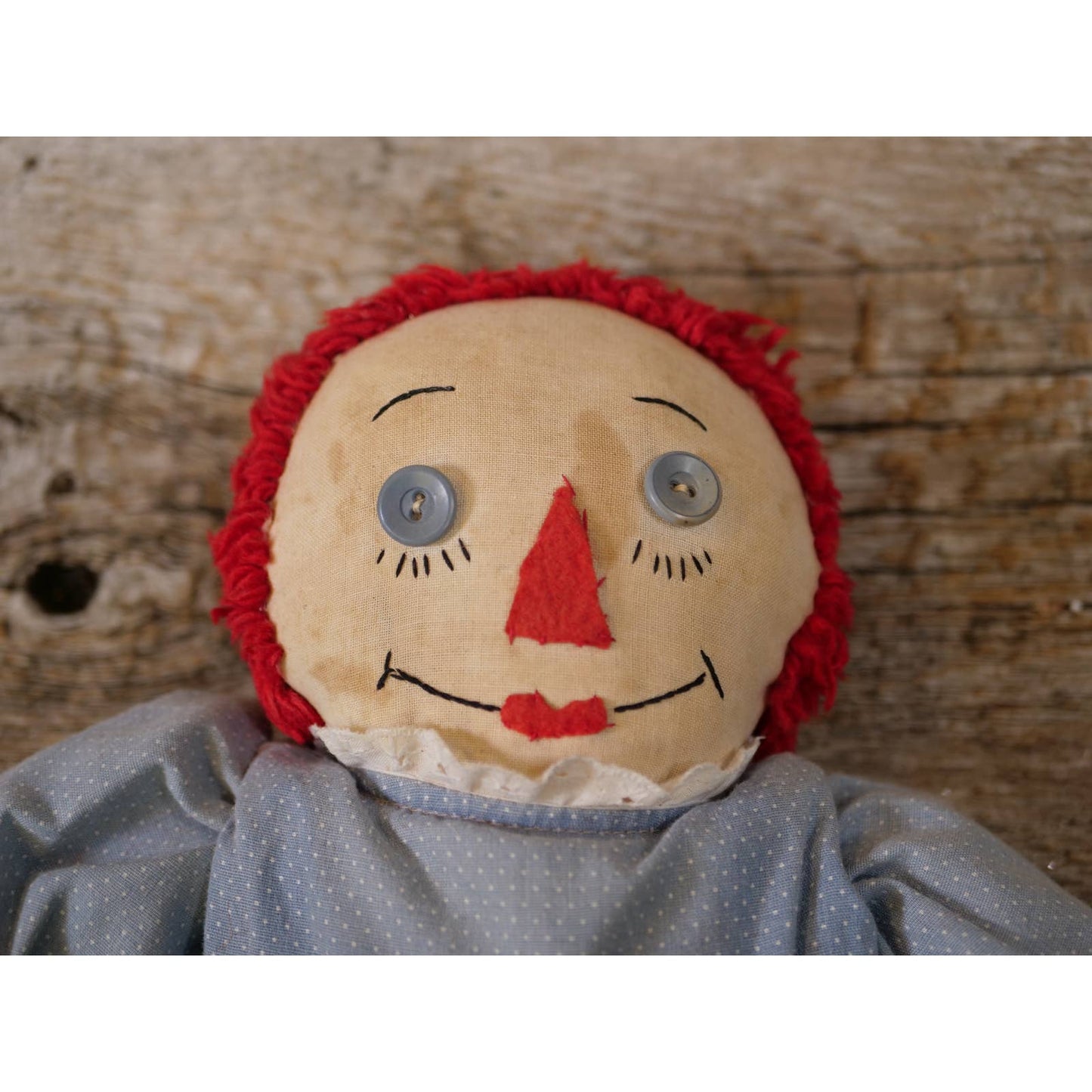 Vintage Rare Raggedy Ann Doll with Button Eyes Pre 1935