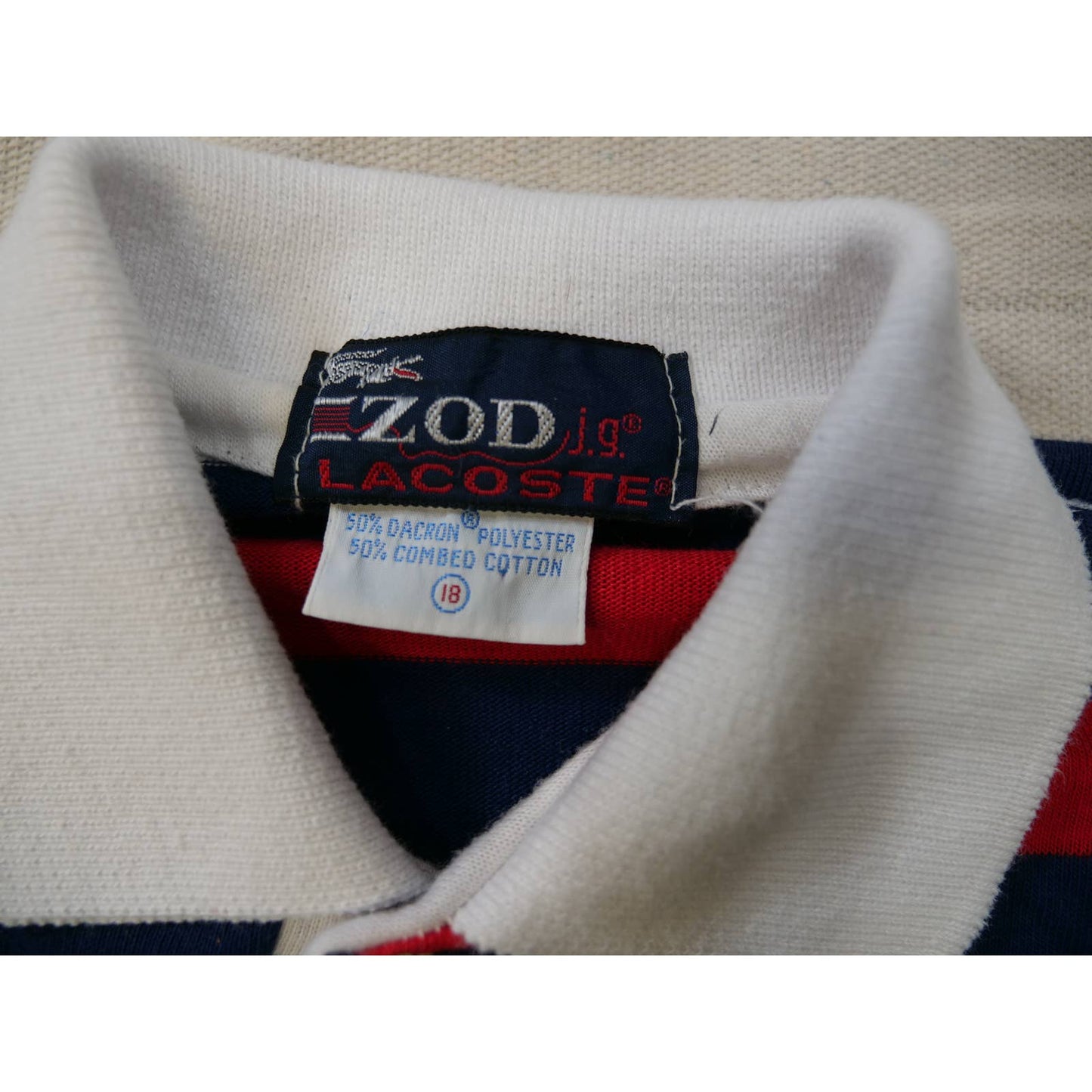 Vintage Izod Lacoste j.g. Boys Polo Shirt. 50/50