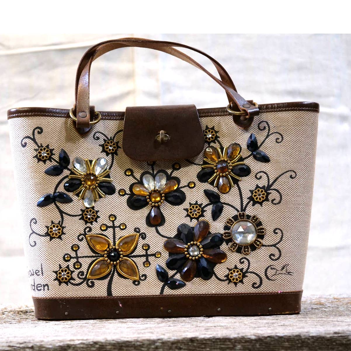 Vintage Enid Collins Jewel Garden Purse Handbag