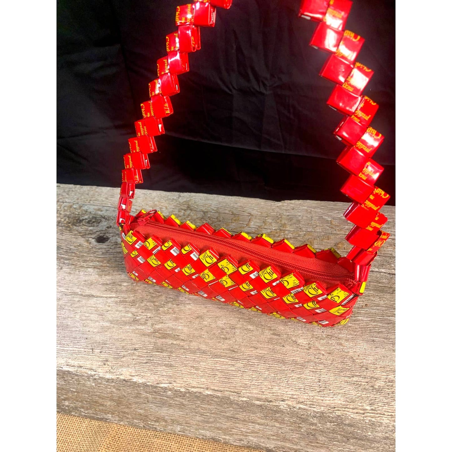Candy Wrapper Clutch- Handmade