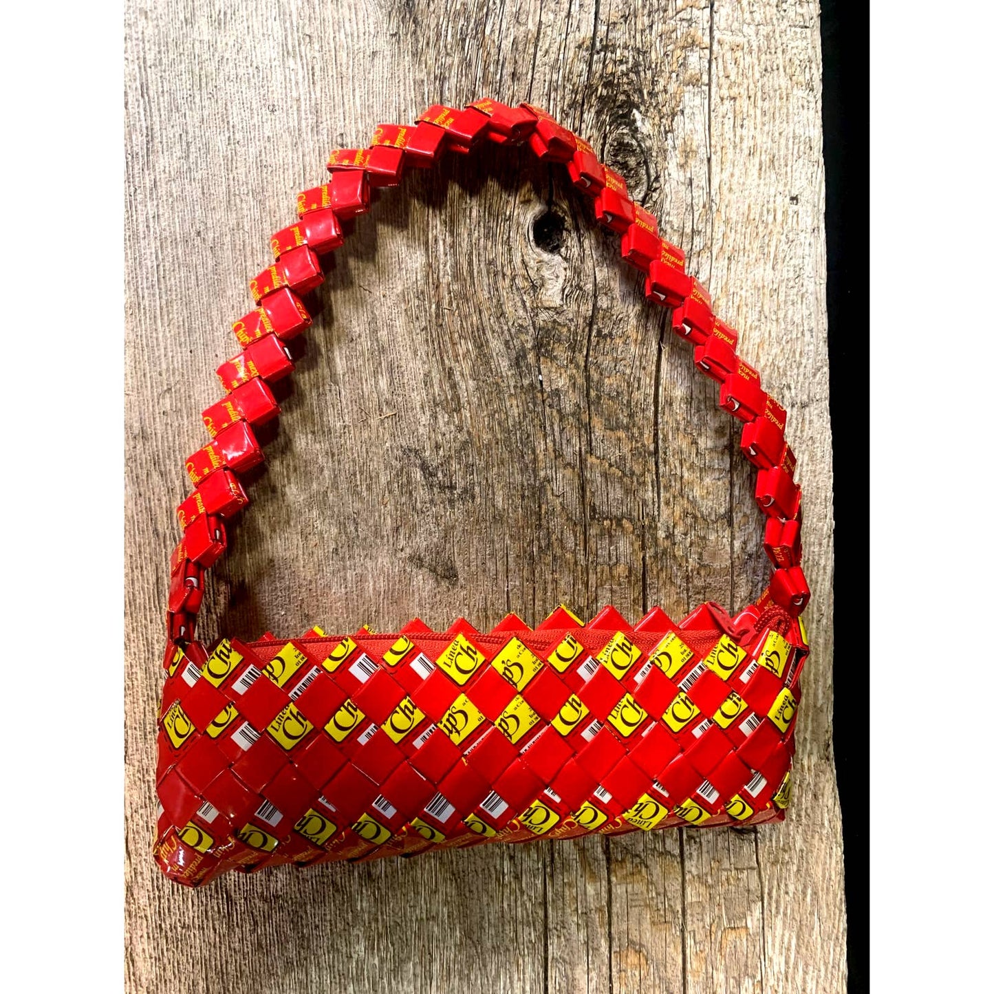 Candy Wrapper Clutch- Handmade