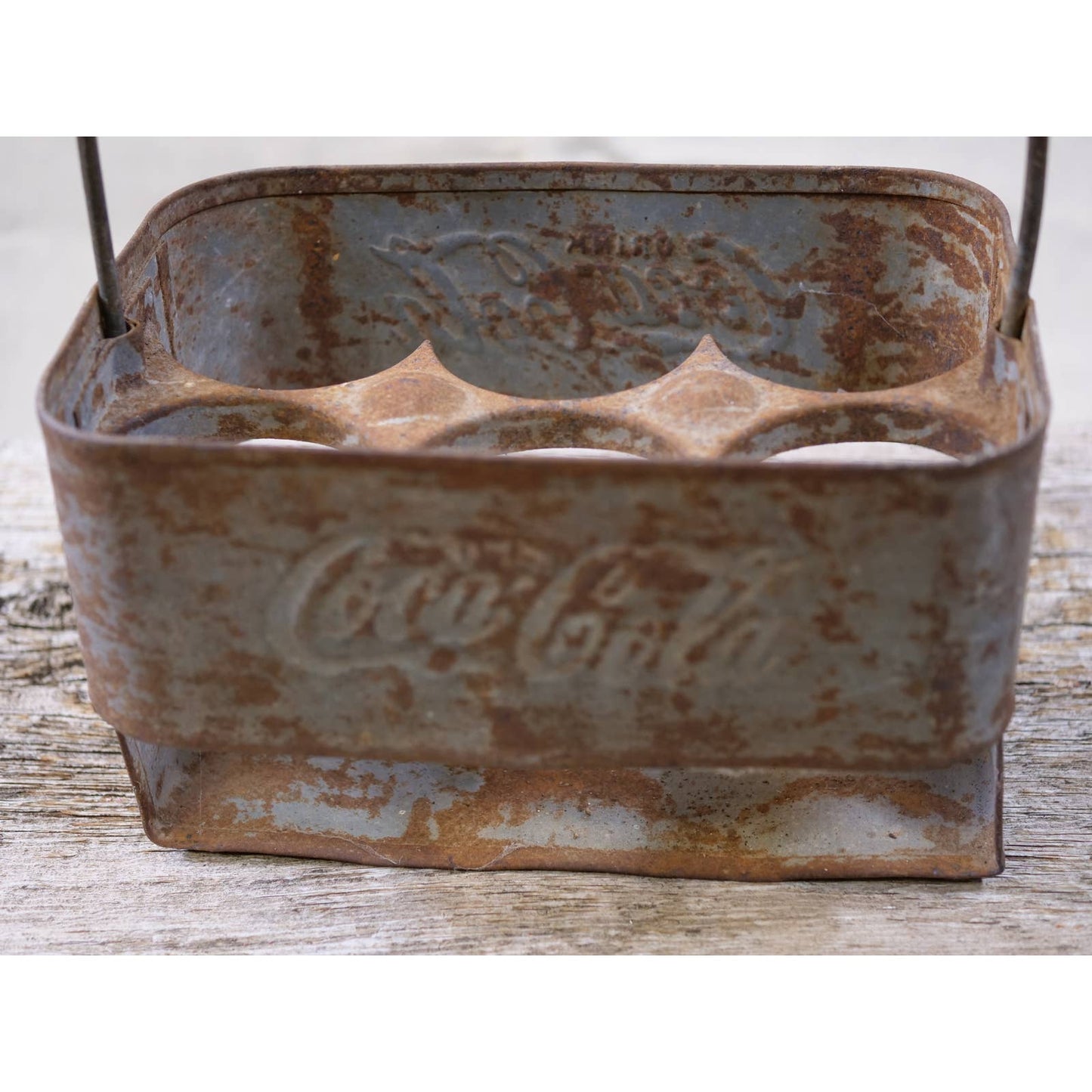 Vintage Coca-Cola Bottle Carrier - Aluminum with Logo