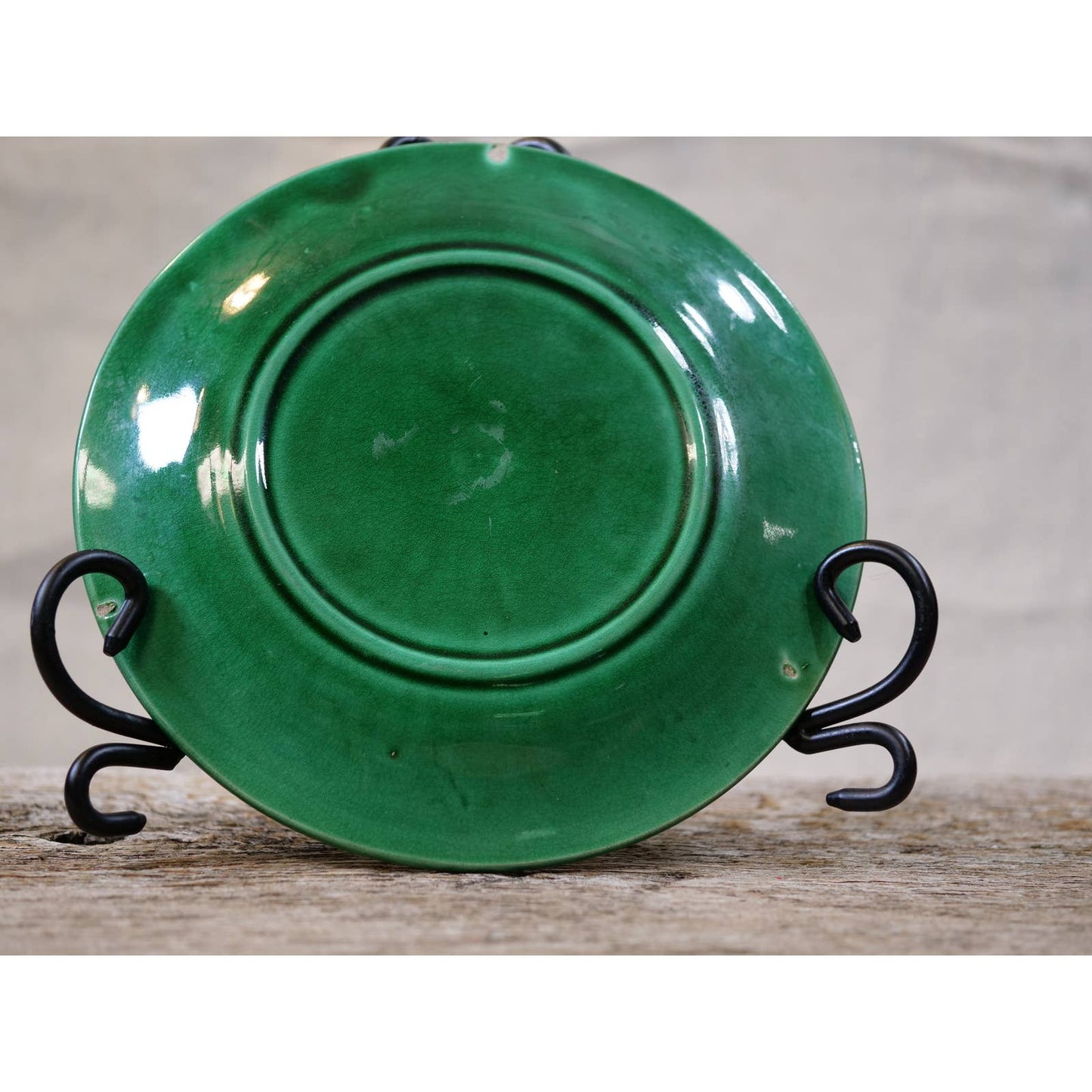 Antique England Majolica Leaf Plate