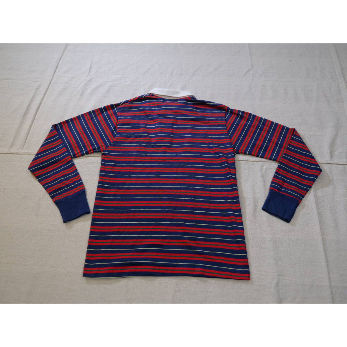 Vintage Izod Lacoste Boys Long Sleeve Polo Shirt Size 16 Blue Alligator