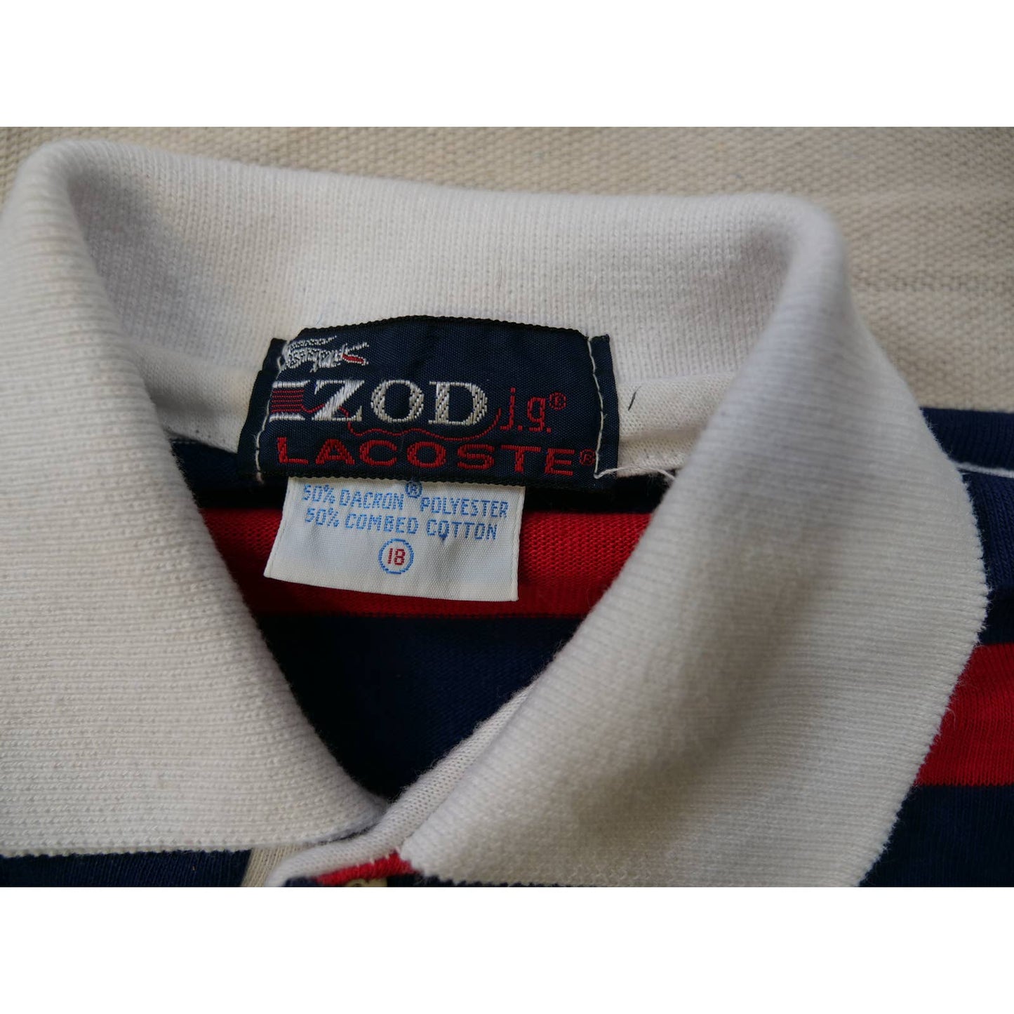 Vintage Izod Lacoste j.g. Boys Polo Shirt. 50/50