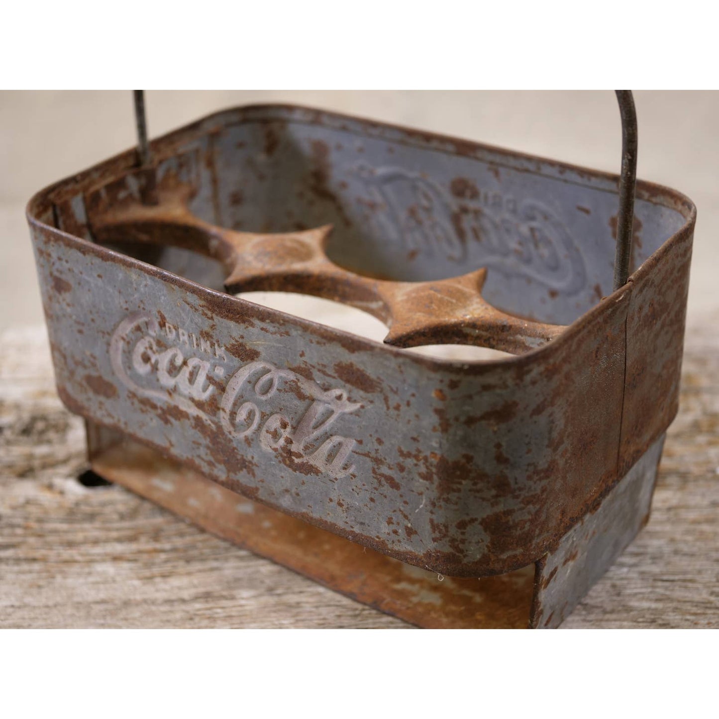 Vintage Coca-Cola Bottle Carrier - Aluminum with Logo