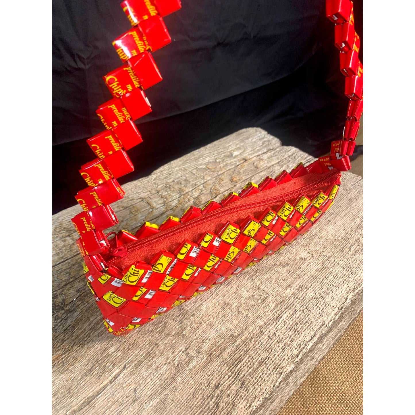 Candy Wrapper Clutch- Handmade