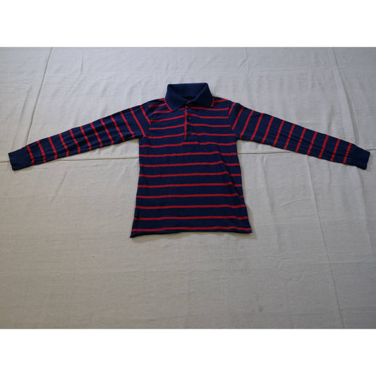 Vintage Long Sleeve Boys Polo Shirt - Perfect for Collar Popping