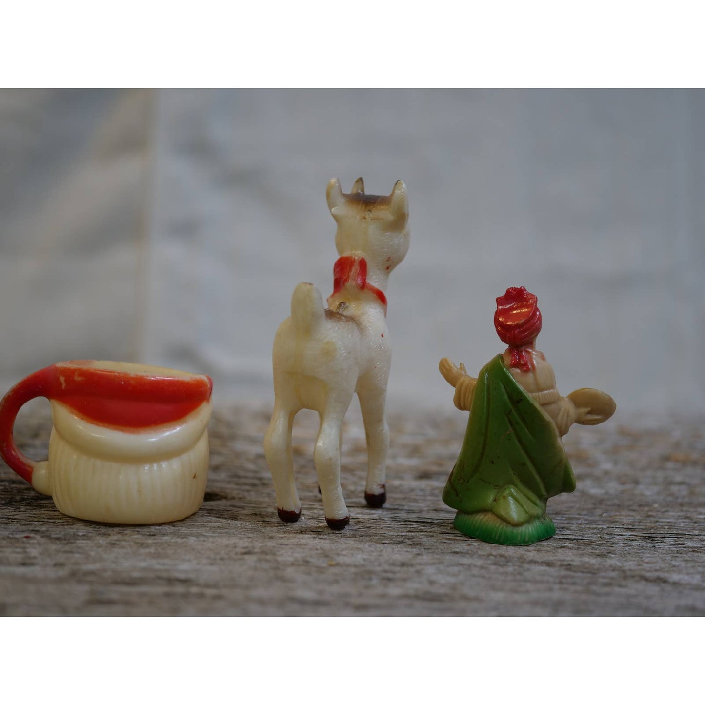 Vintage Christmas Ornaments - Santa, Reindeer, Angel, Wiseman