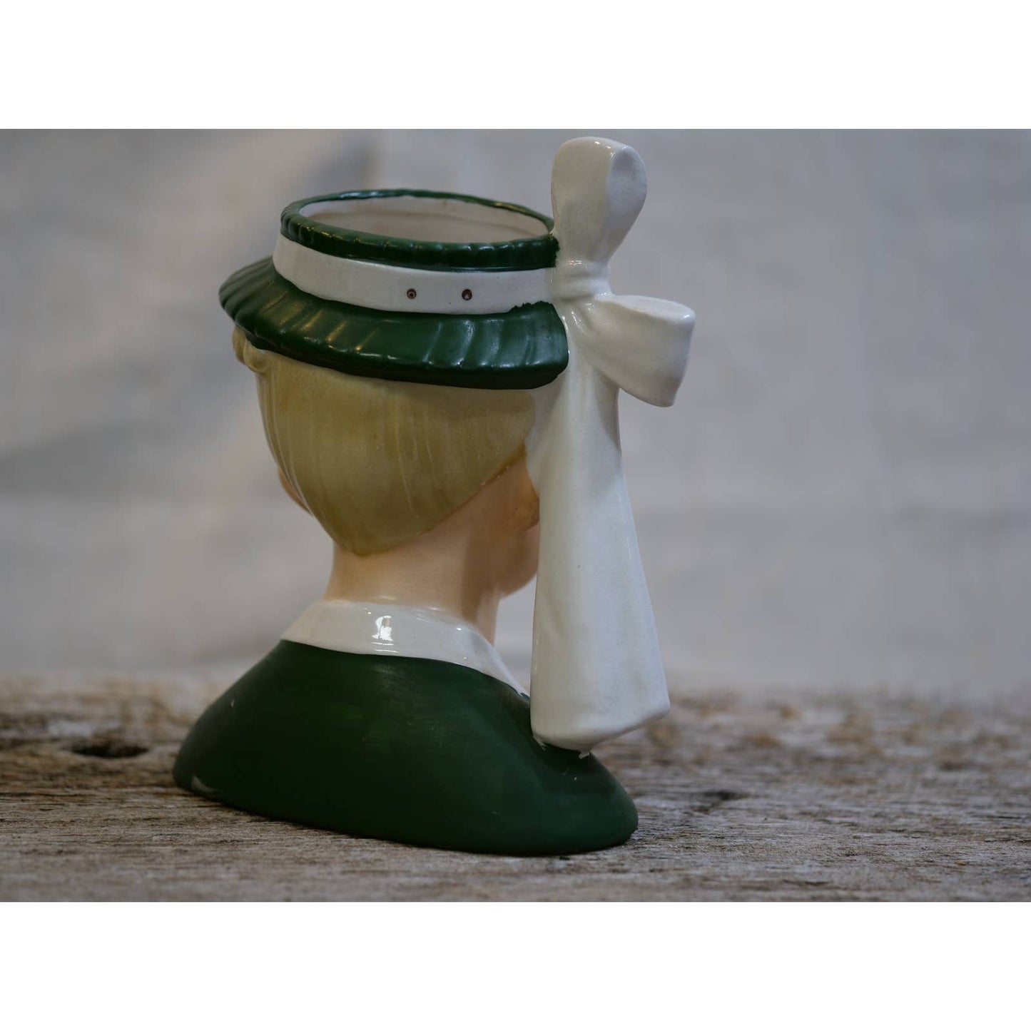 Vintage Napco Lady Head Vase Lucille Ball / Madonna C2633B Green 1956 Japan Mid Century Modern