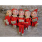 Vintage Christmas Elves Elf - Lot of 9 including Santa