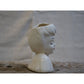 Vintage Glamour Girl Head Vase 1950’s Lady Head Rockabilly White and Red