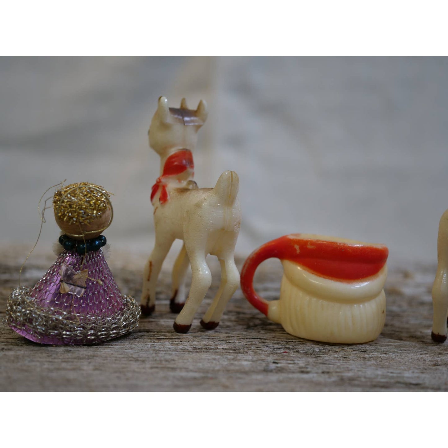 Vintage Christmas Ornaments - Santa, Reindeer, Angel, Wiseman