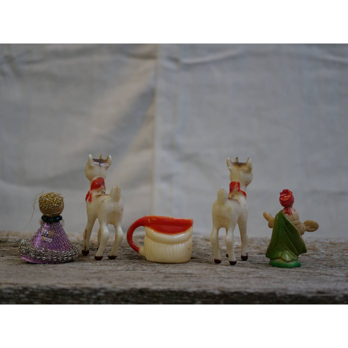 Vintage Christmas Ornaments - Santa, Reindeer, Angel, Wiseman